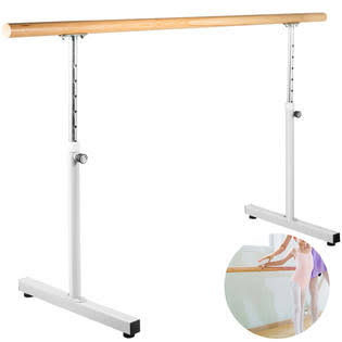6.5ft Freestanding Ballet Barre, Adjustable Steel F739705