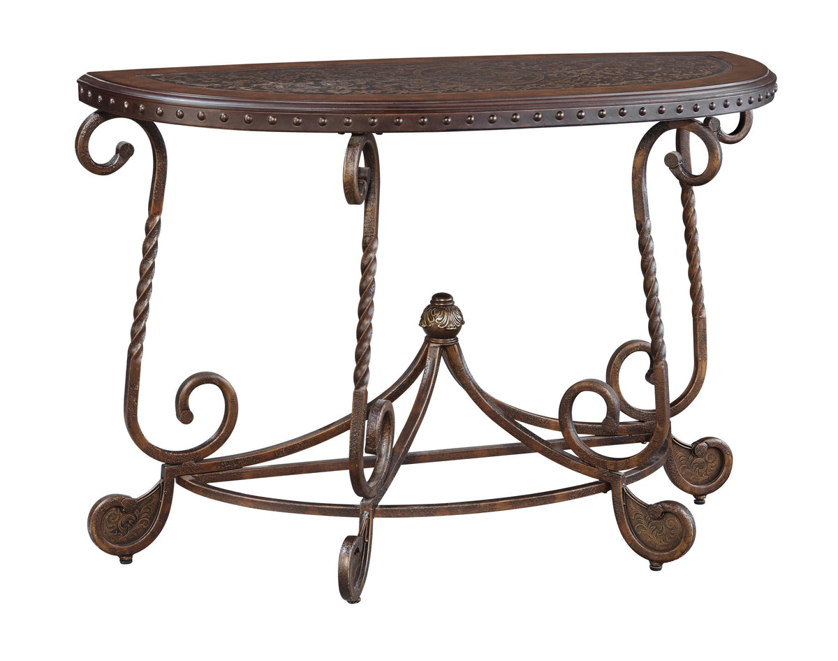 Dark Brown Sofa Table J38162