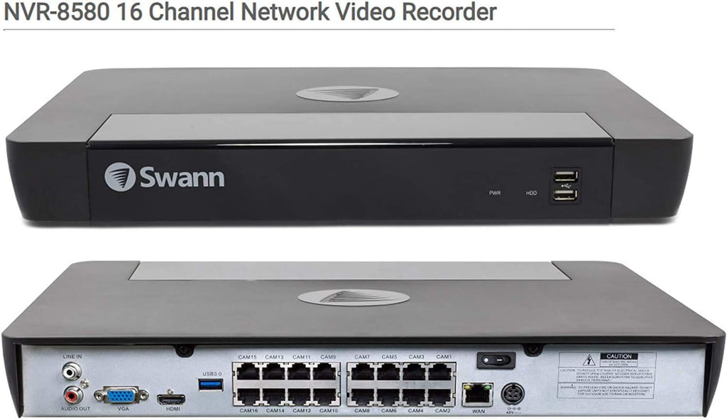 16 Channel 16 Cameras 4K Ultra HD POE NVR Security Camera System O20228