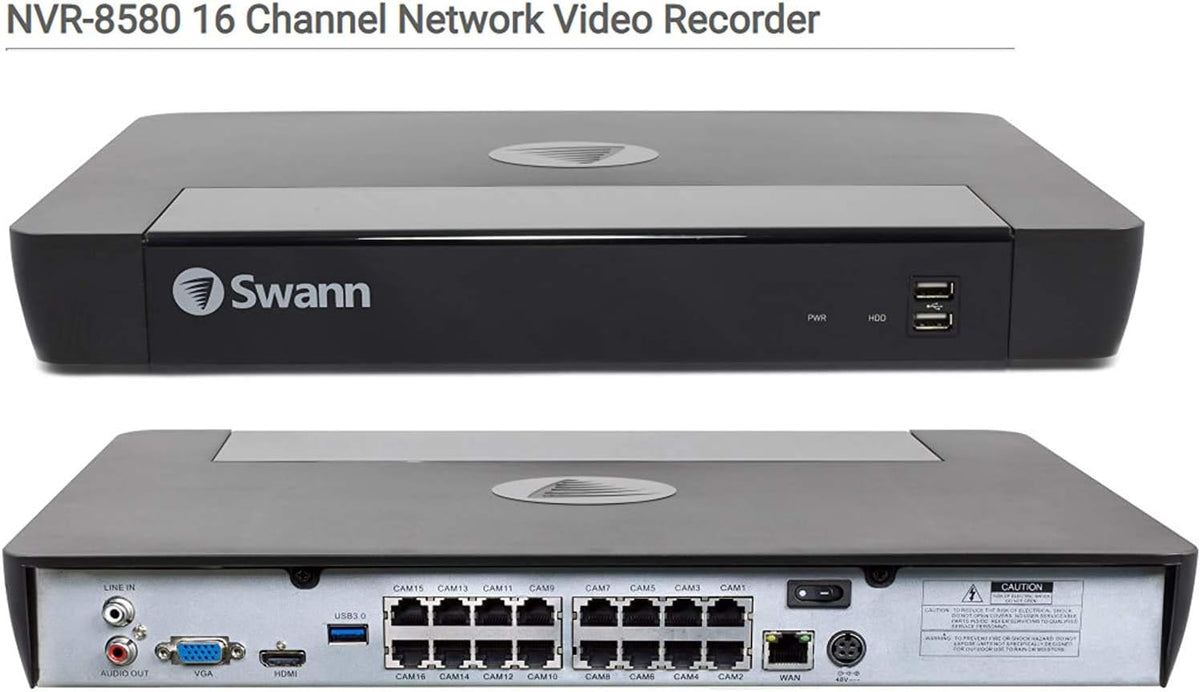 16 Channel 16 Cameras 4K Ultra HD POE NVR Security Camera System O20228