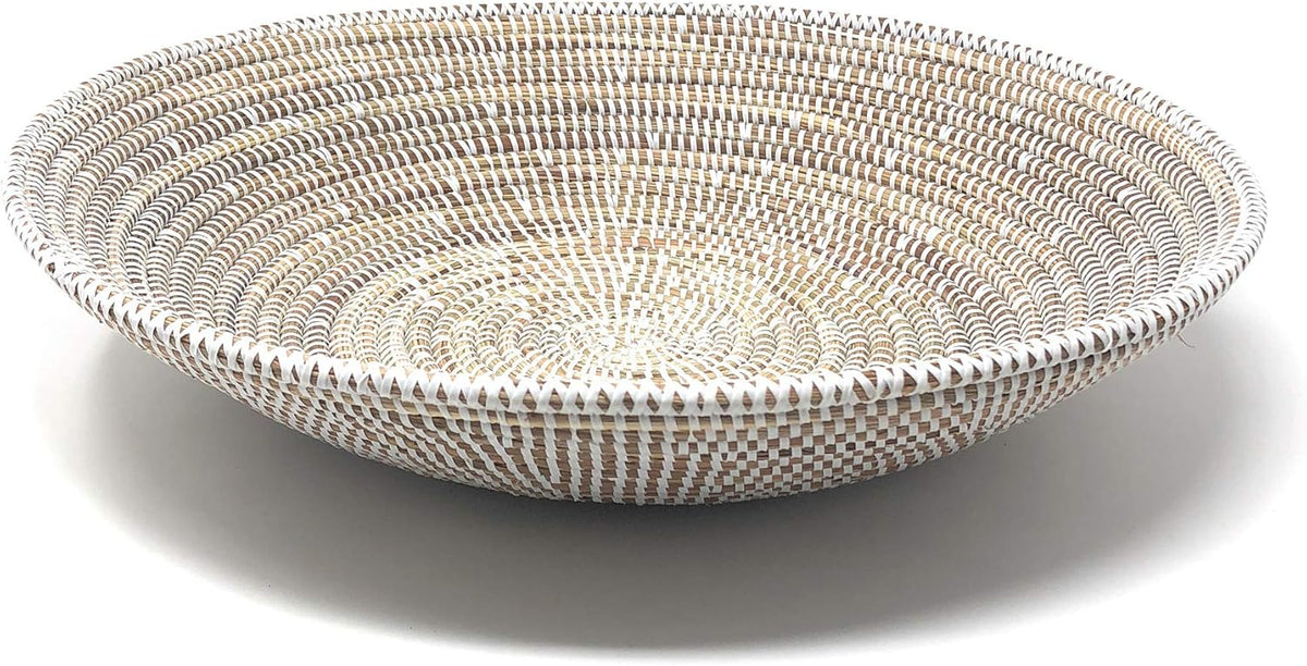White 12-inch Round Grain Basket Y735955