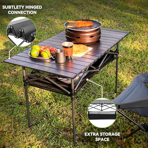Portable Folding Aluminum Camping Table with Carry Bag Z524