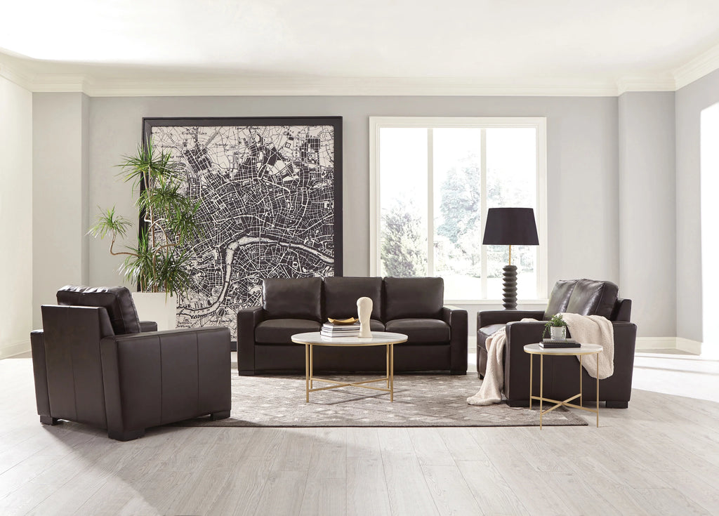 Dark Brown Upholstered Sofa V208