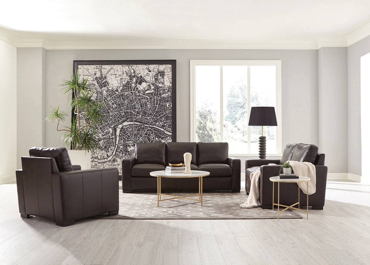 Dark Brown Upholstered Sofa V208