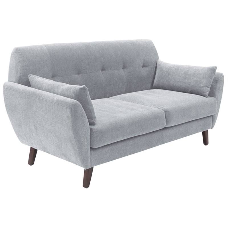 Fabric Loveseat in Light Gray D6252