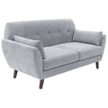 Fabric Loveseat in Light Gray D6252