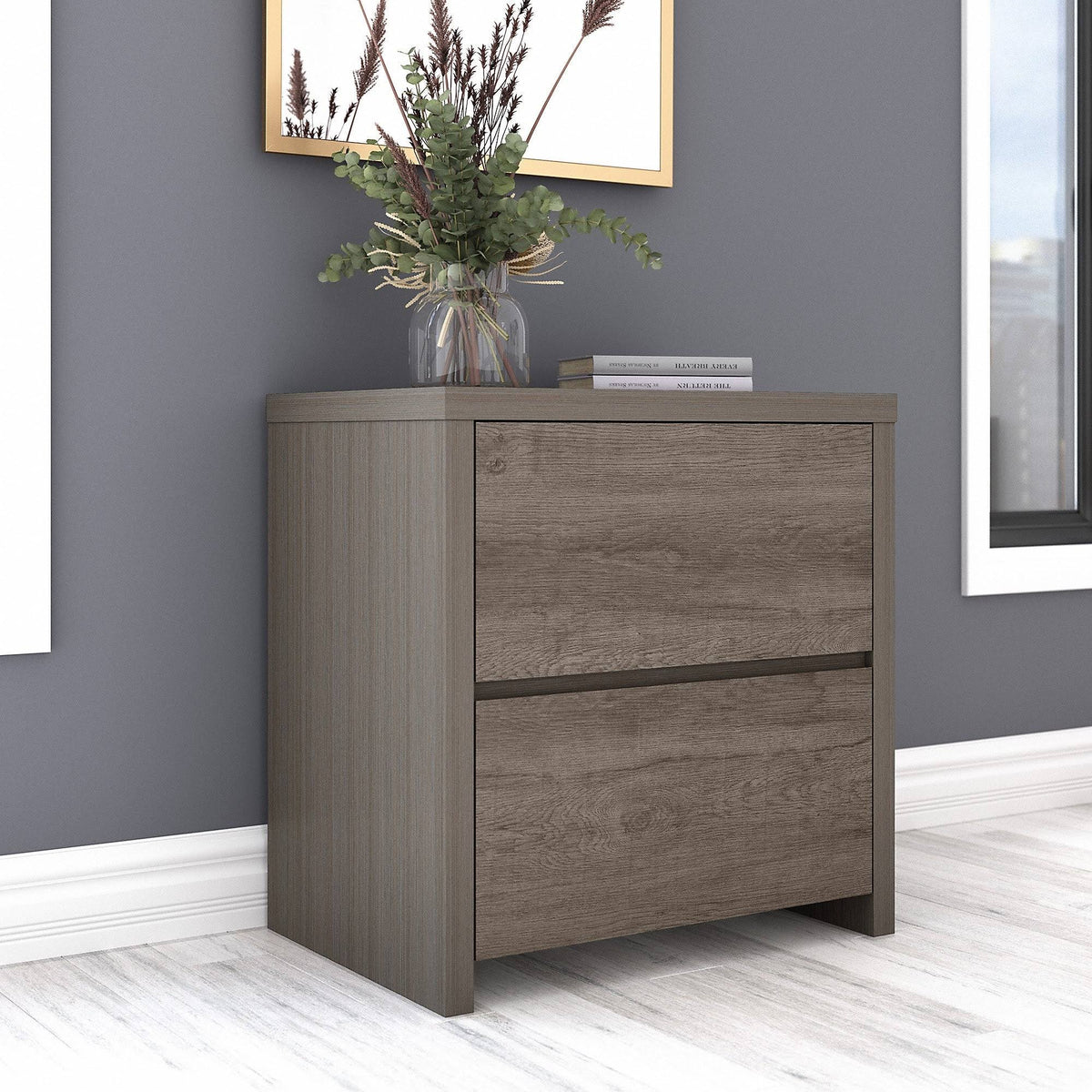 2 Drawer Lateral File Cabinet in Restored Gray P736325