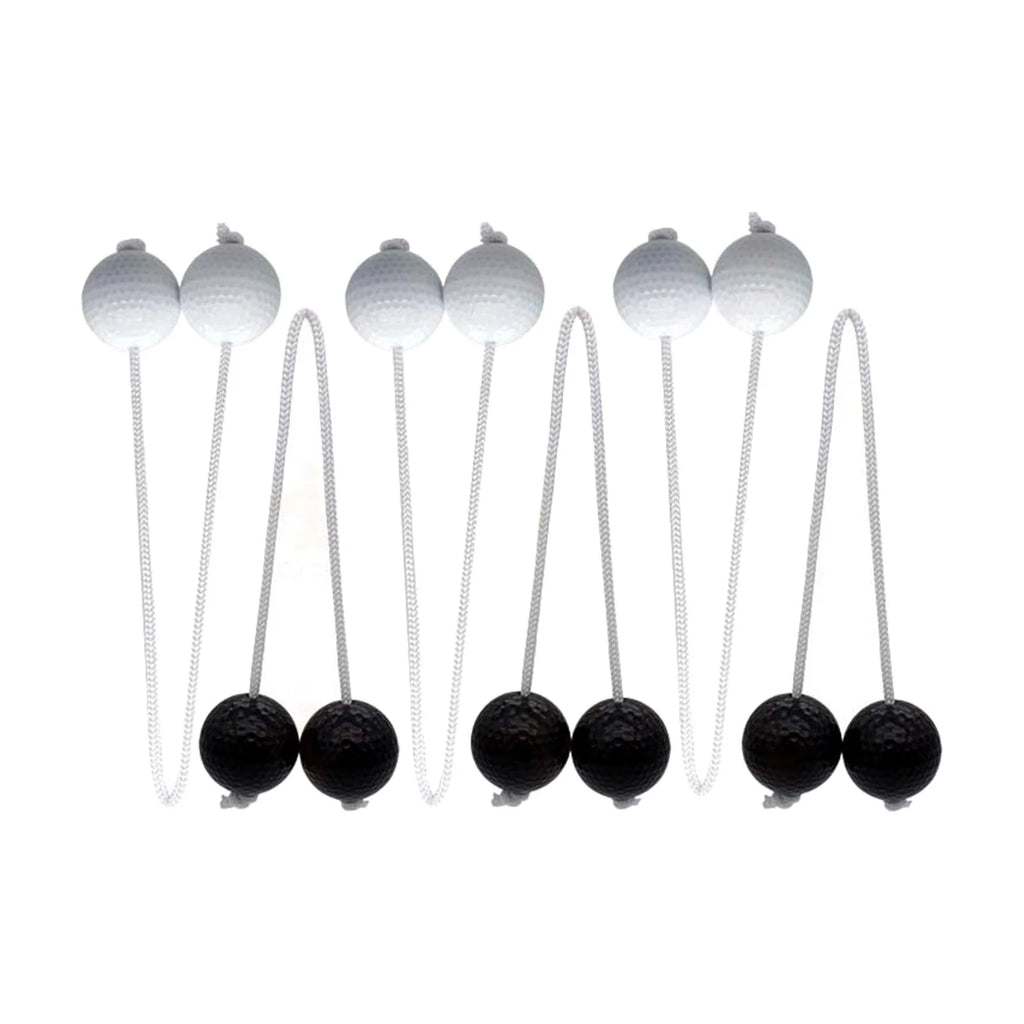 Ladder Toss Game with Golf Balls, Black and White Y616526