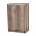 Weathered Oak Finished Wood 2-Door Shoe Cabinet J921952
