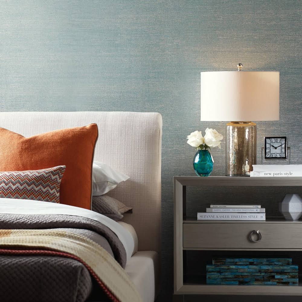 Blue Grasscloth Wallpaper R31282