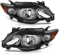 Black Housing Amber Reflector Clear Lens Headlight Assembly L149255