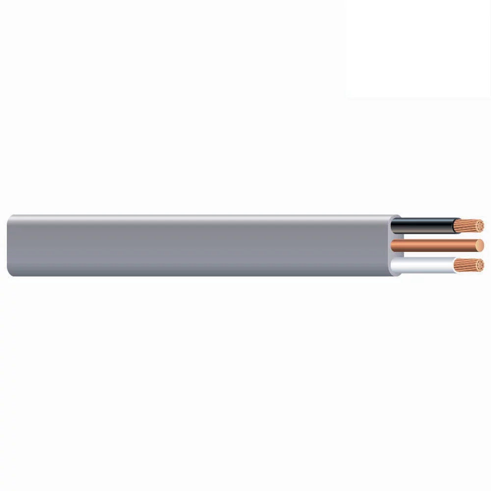100' 6/2 UF-B Underground Feeder Cable With Ground Gray 600V J2166