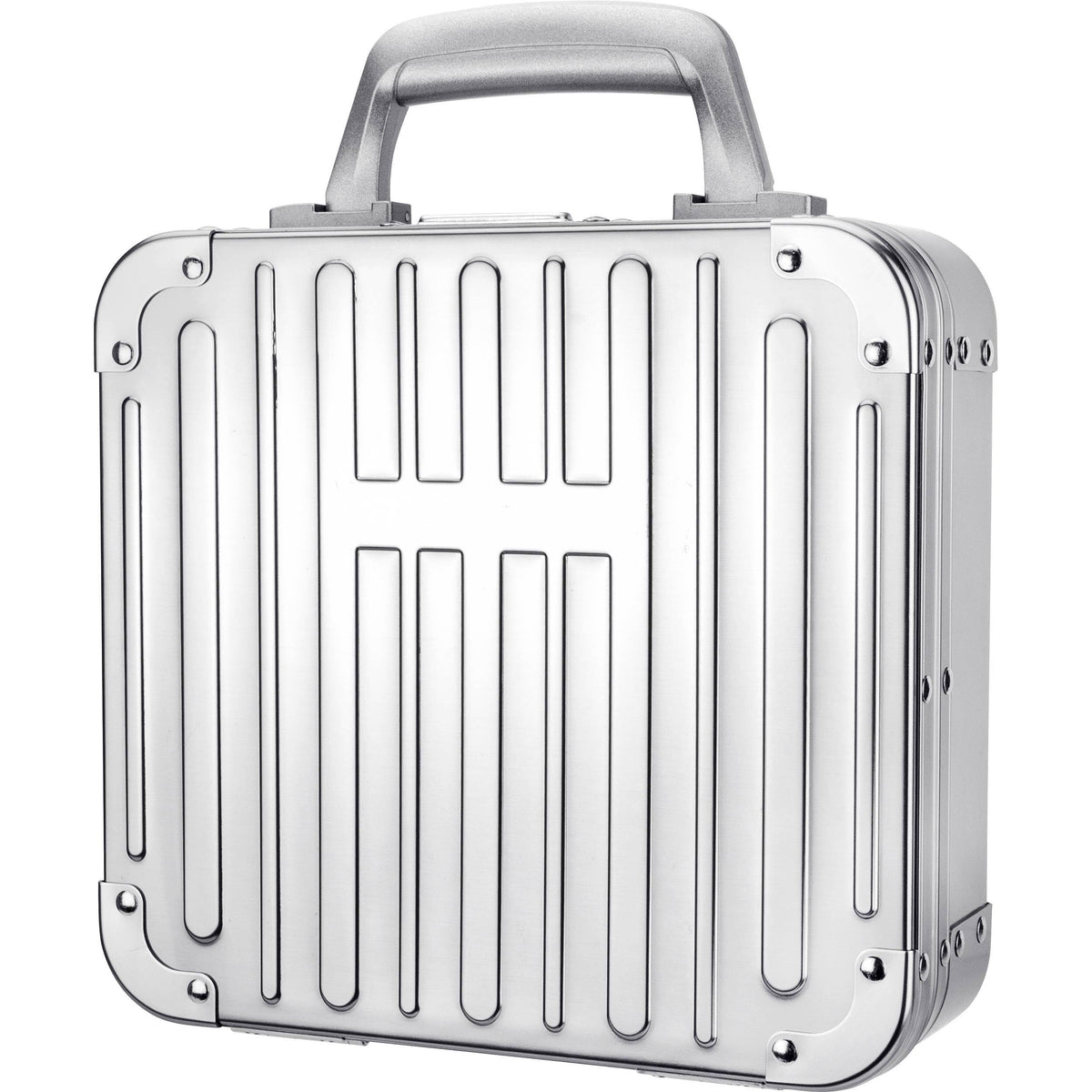 Silver Keypad Lockbox Hard Case D6984