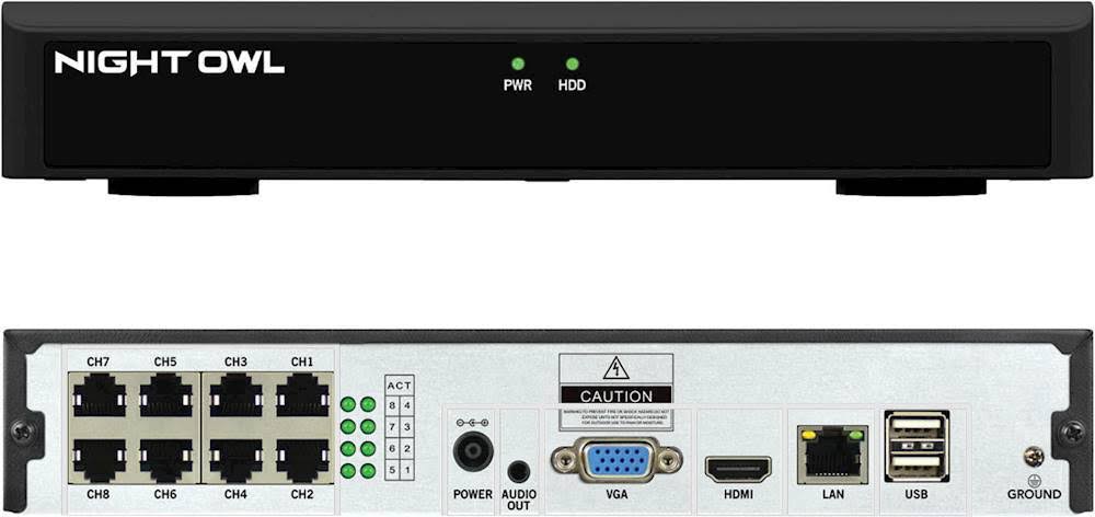 8-Channel 4K 2TB NVR Security Surveillance System with 8-Wired IP Cameras W190