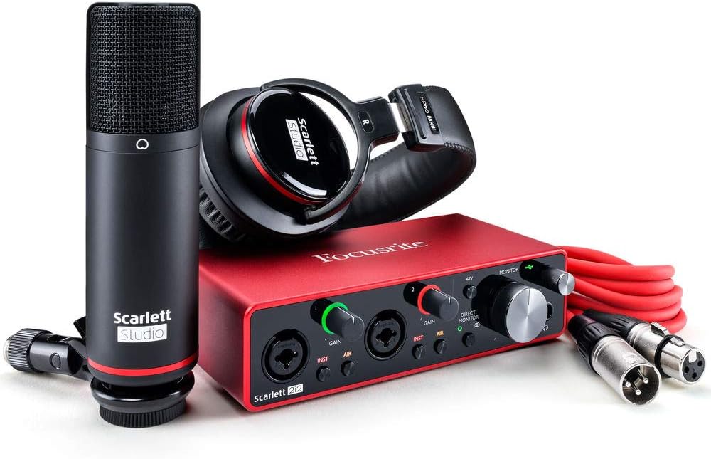 2-in, 2-out USB Audio Interface with Microphone & Headphones J68903