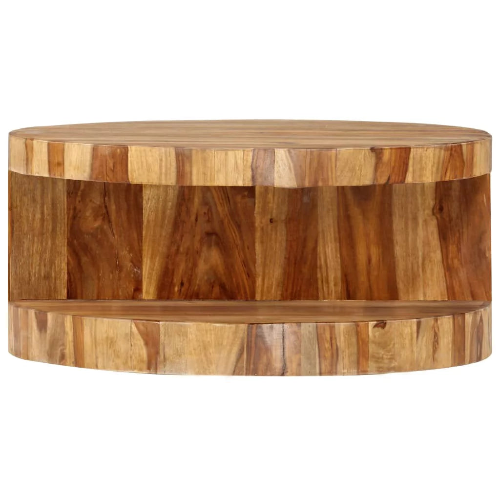 Round Coffee Table Solid Sheesham Wood R5684