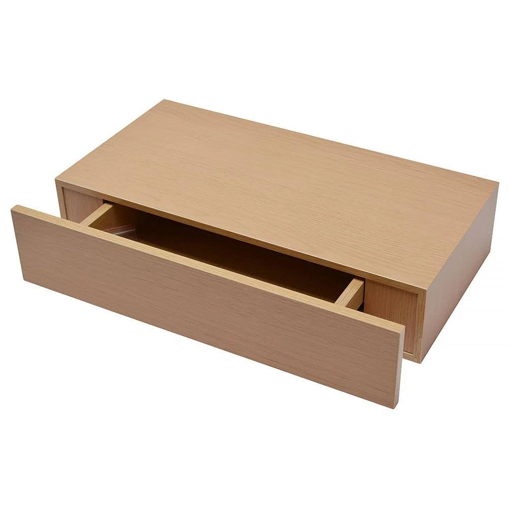 Floating Oak Finish Shelf with Drawer Y592202