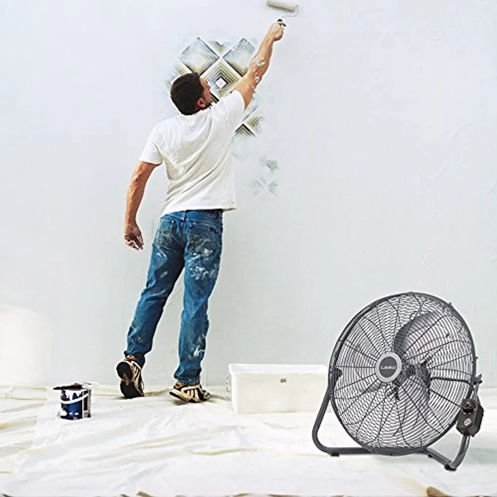 20 High Velocity Floor Fan with Remote, Black I75165