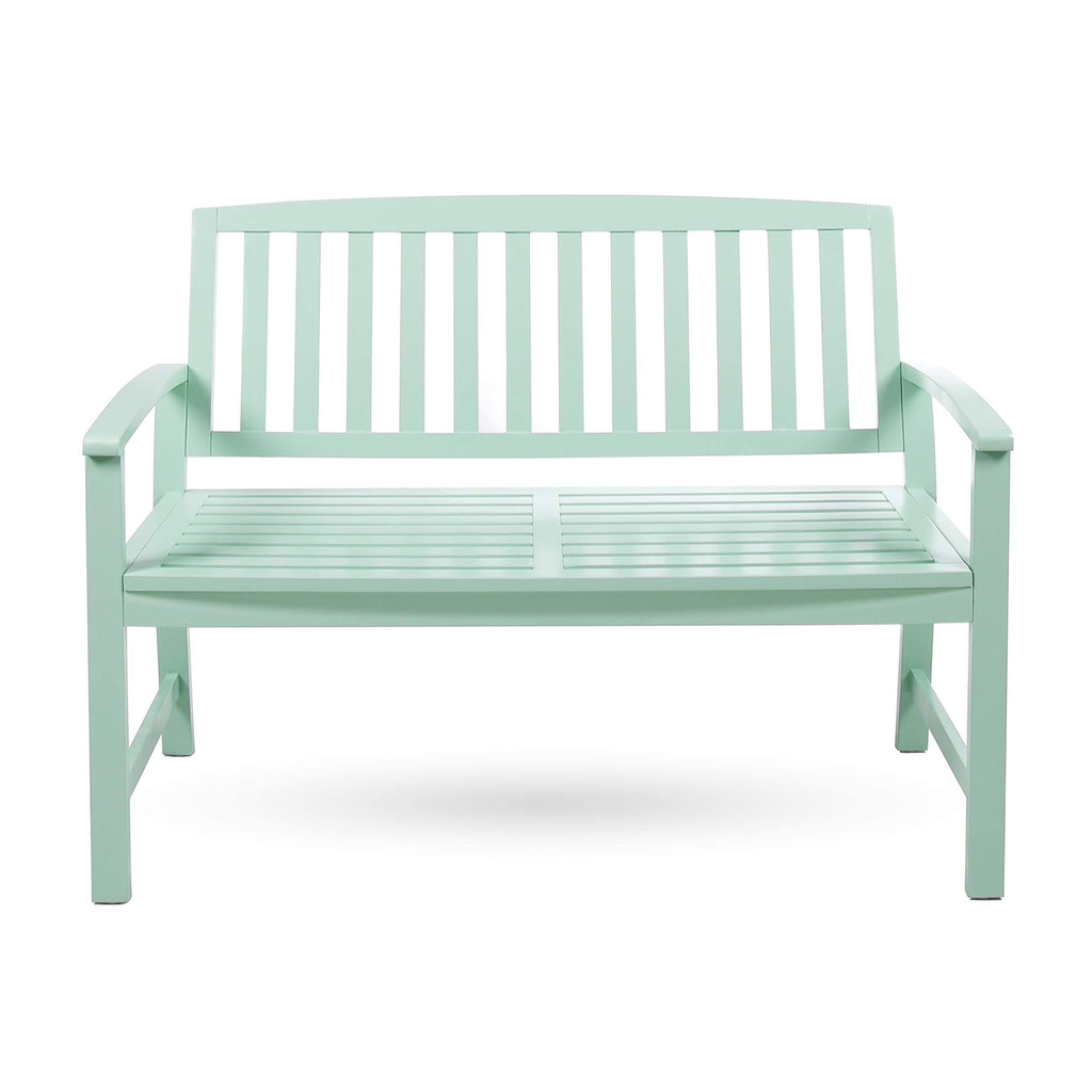 Light Mint Acacia Wood Bench Q7528
