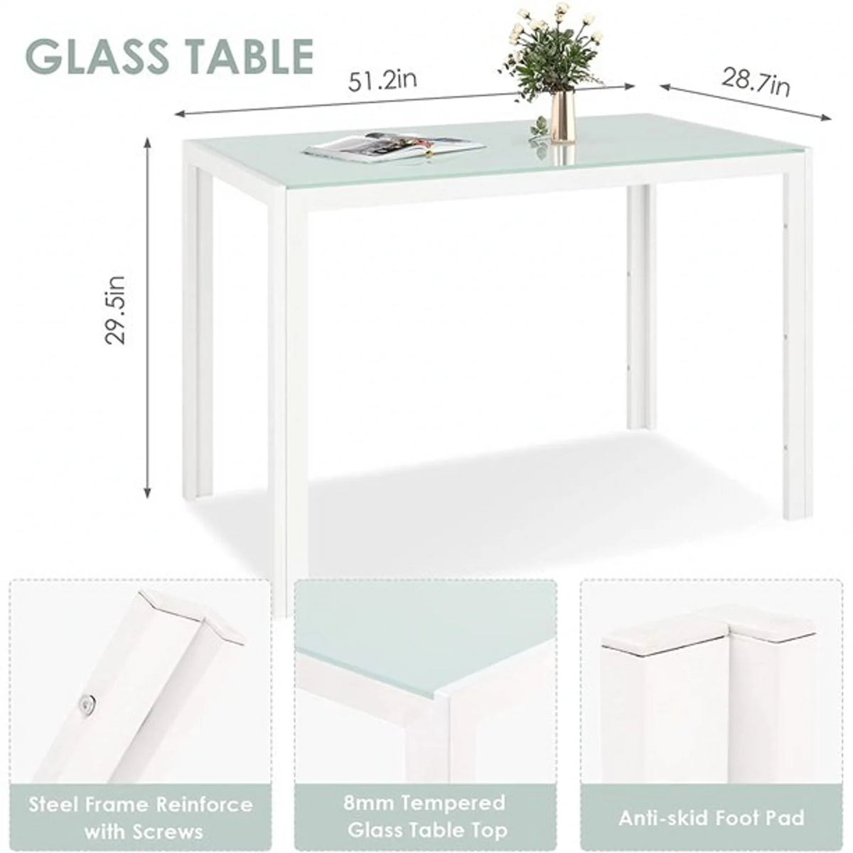 7 Piece Rectangle Dining Table Set G8754