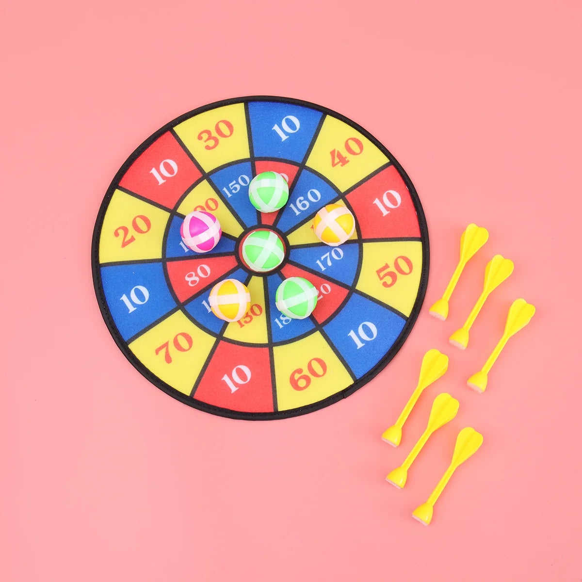 Flocking Dart Board with 4pcs Darts Dartboard Set U3466