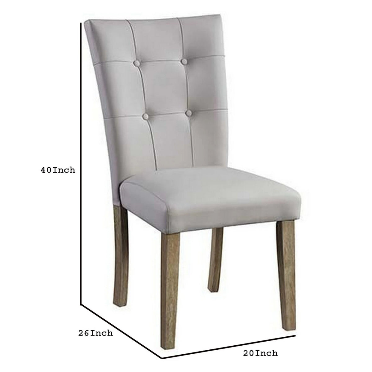 White Oak Set of 2 Side Chair P4174