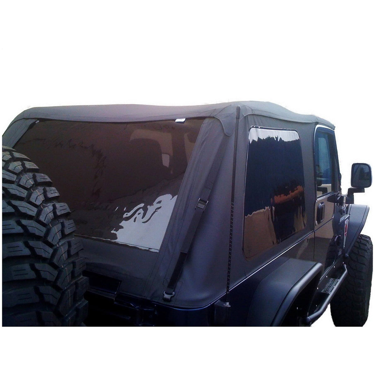 Black Frameless Soft Top Kit Sailcloth D70804
