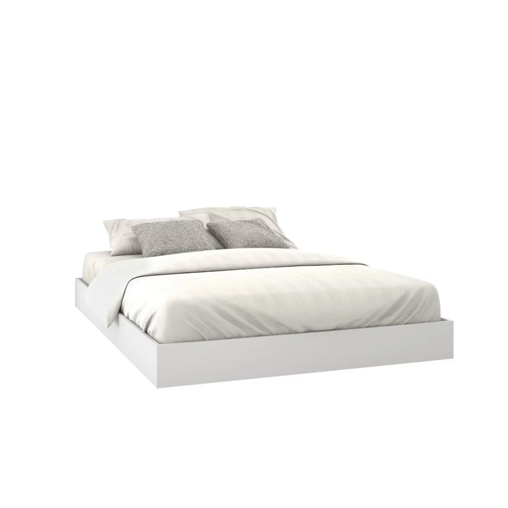 Queen Size Bedroom Set Natural Maple and White Z53921