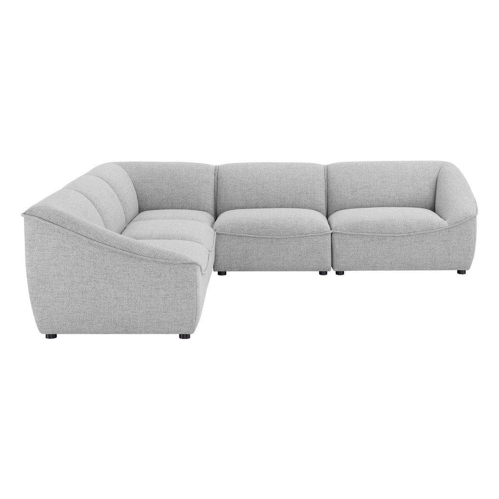 Light Gray 5-Piece Sectional Sofa Y993412