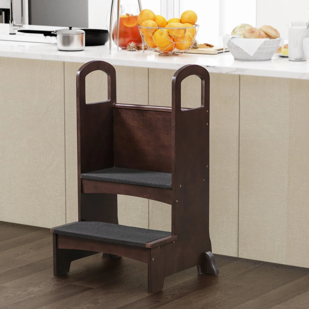 Espresso Wooden Kids Step Stool Z825