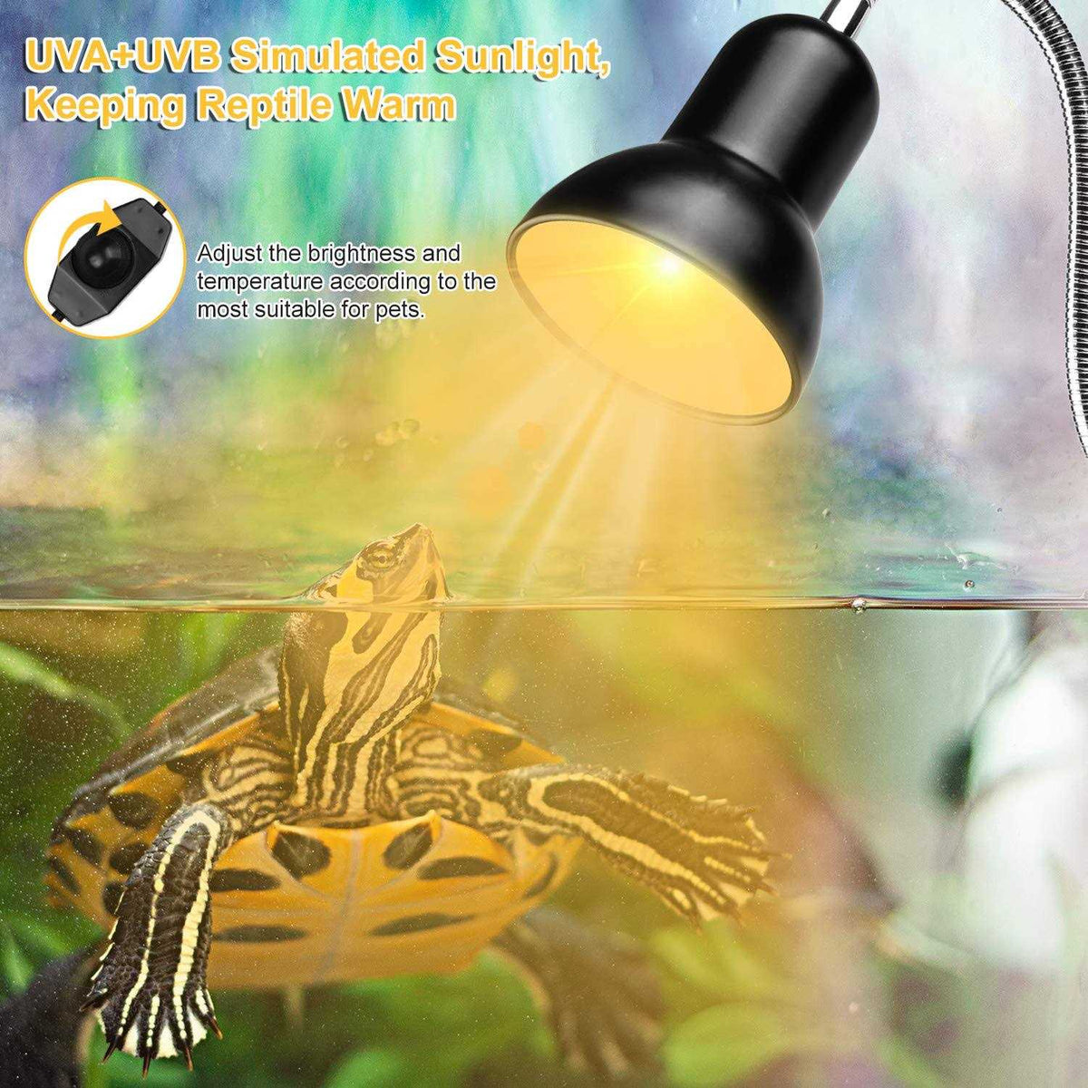 Reptile Heat Lamps Uva/UVB Aquarium Tank Heating Lamps with Clamp S175