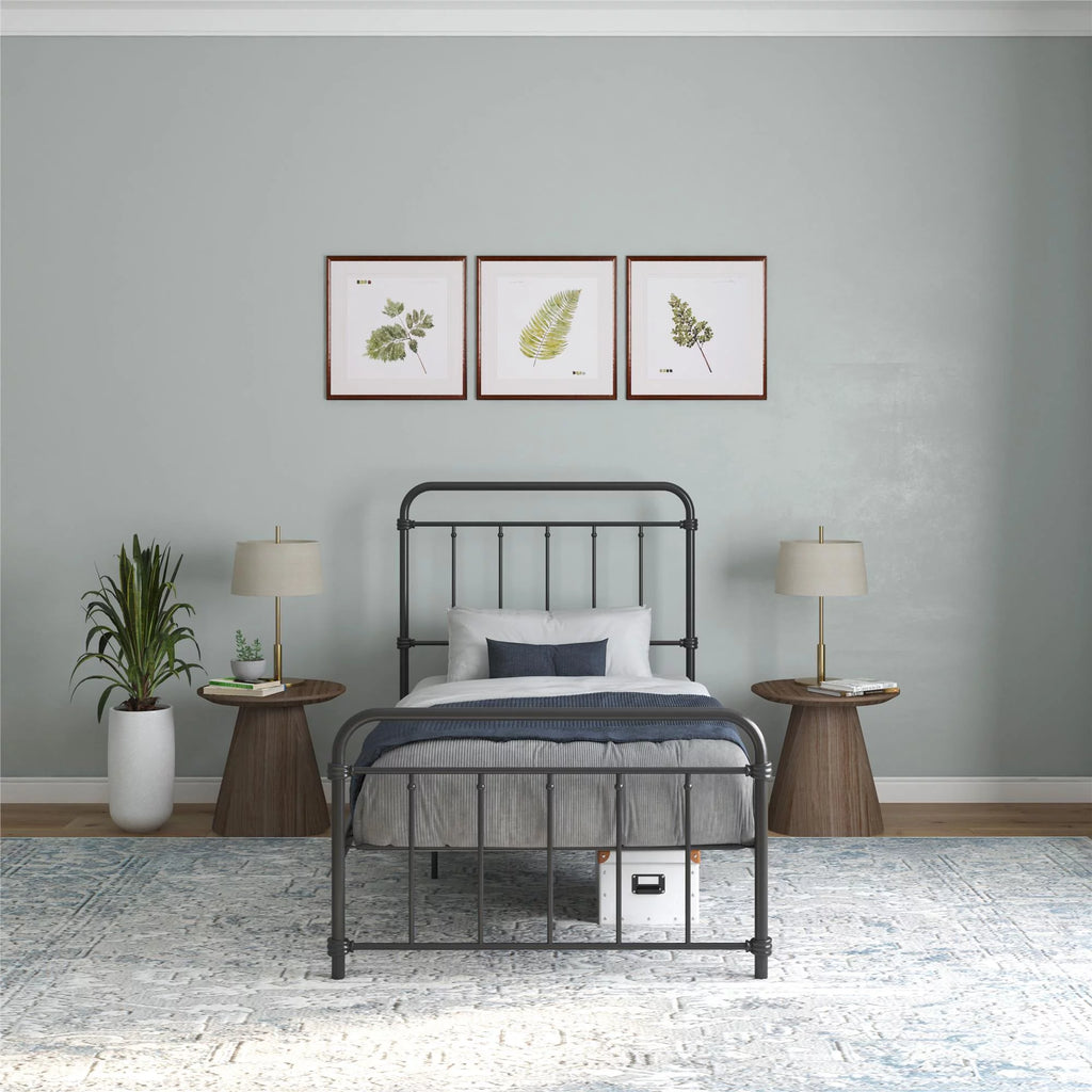 Black Twin Metal Platform Bed Frame G952008