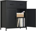 Industrial Floor Storage Cabinet with 2 Drawers and Doors H199059