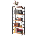 5 Shelf Wood and Metal Bookcase V735459
