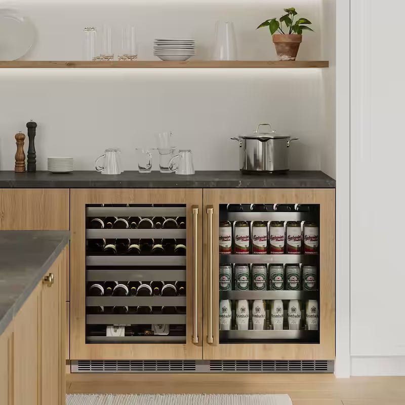 24 in. Dual Zone 44-Bottle Panel Ready Wine Cooler with Glass Door K670
