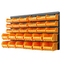 32 Piece Storage Bin Kit with Wall Panels Yellow and Black C49395