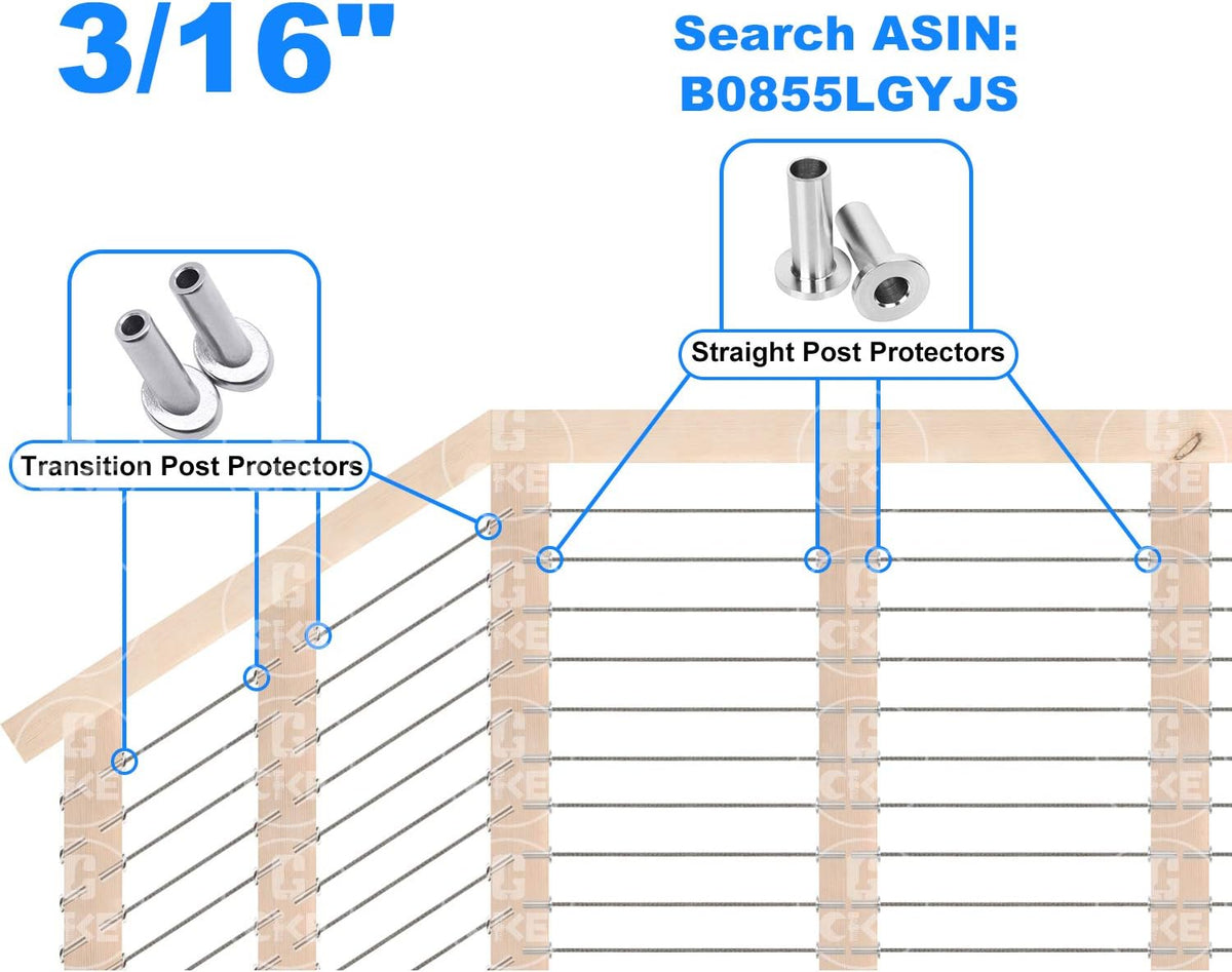 40 Pack 45 Degree T316 Stainless Steel Protector Sleeves T939