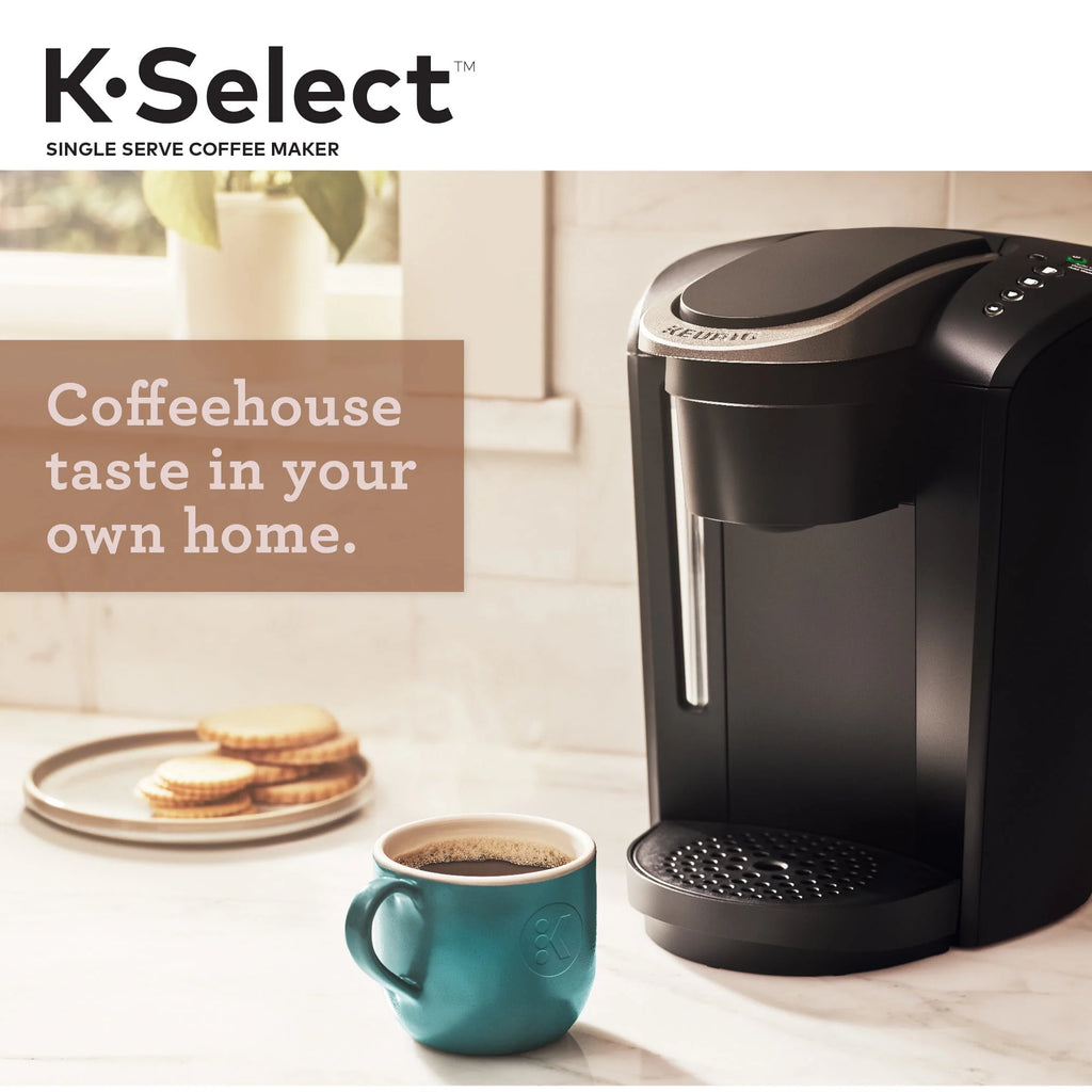 Single-Serve K-Cup Pod Coffee Maker with 12oz Brew Size, Matte Black Y380816