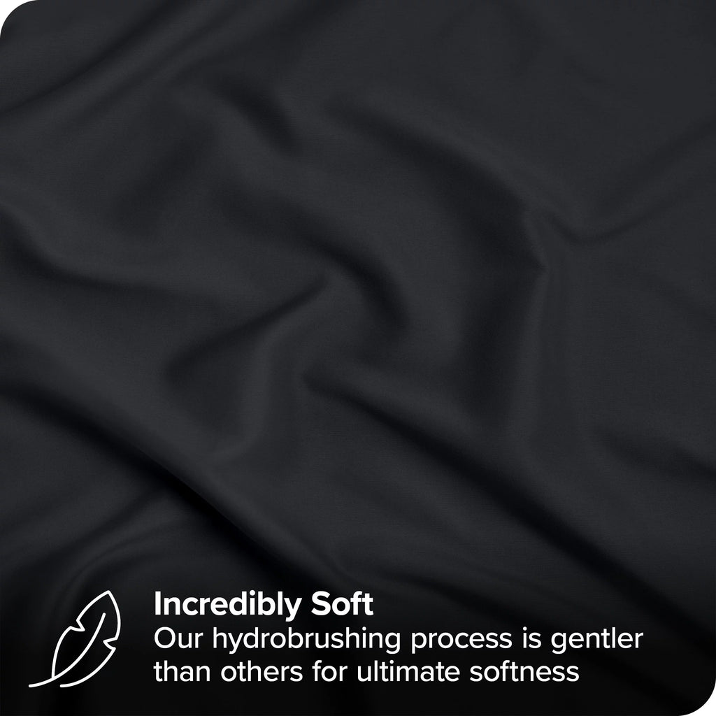 7-Piece Bed-in-a-Bag Full XL Black Sheet Set X246