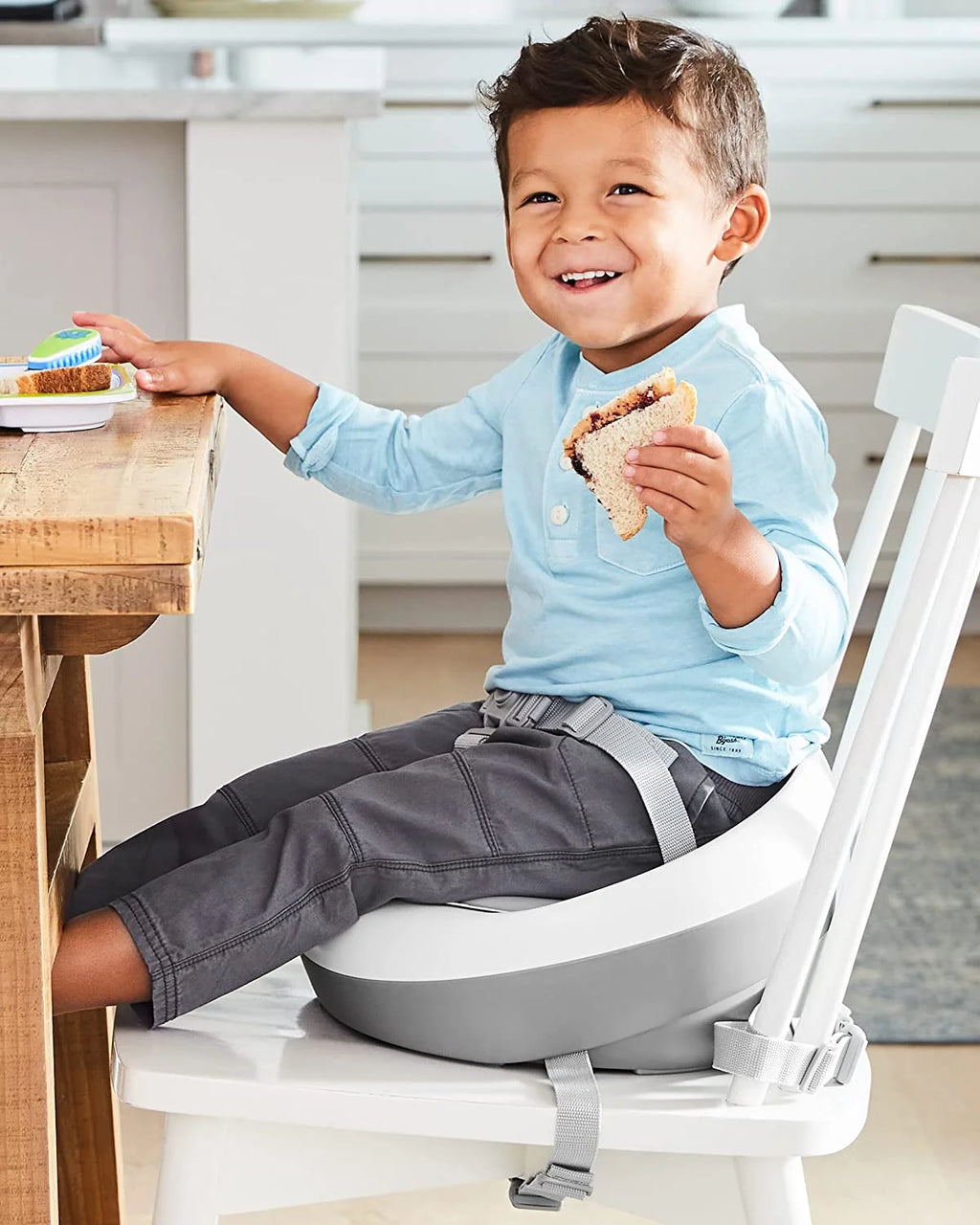Grey White Booster Seat T60365