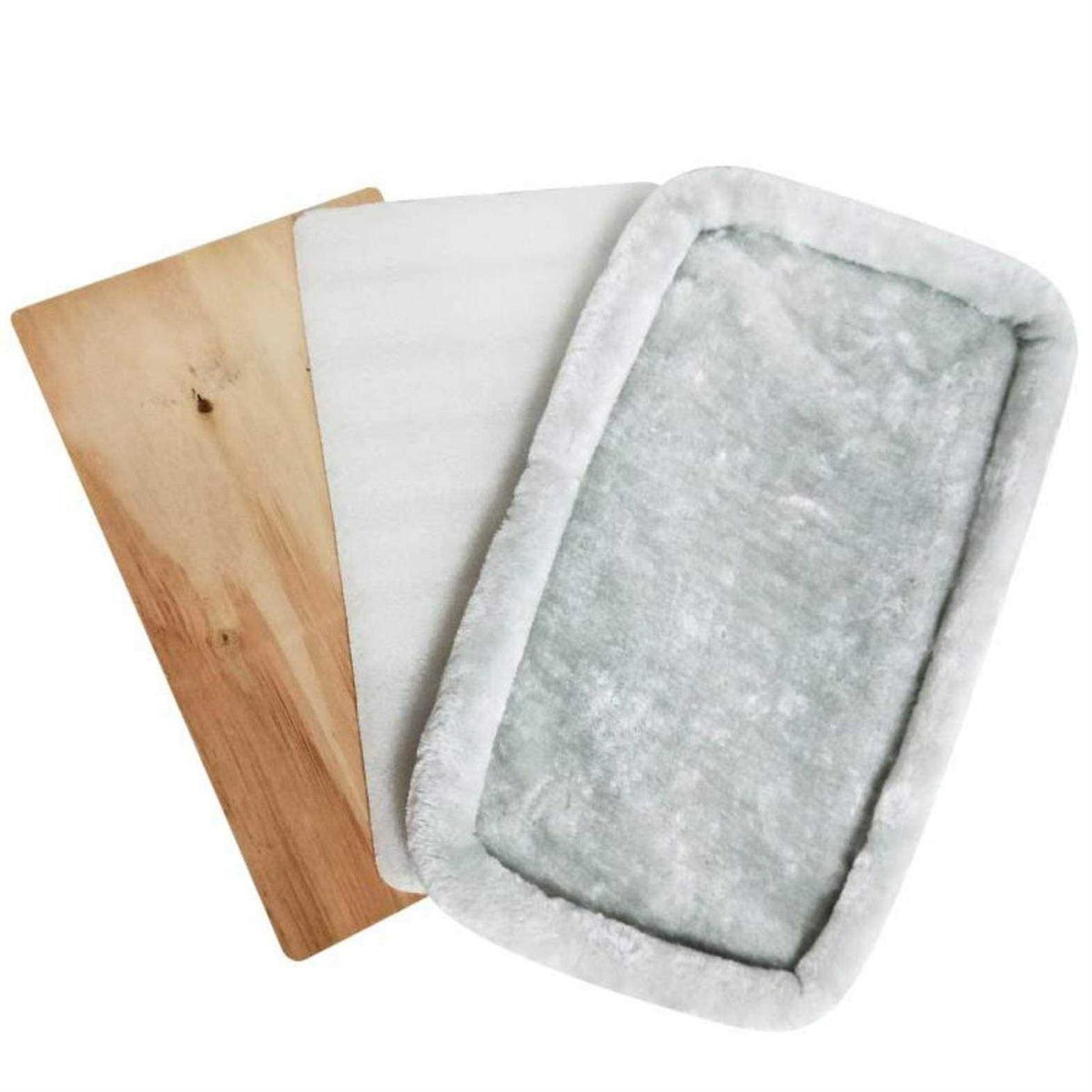Faux Fleece Pet Carrier Pad with Plywood Base B183