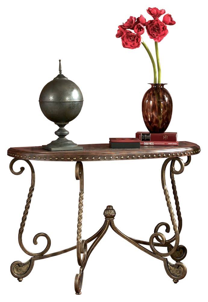 Dark Brown Sofa Table J38162