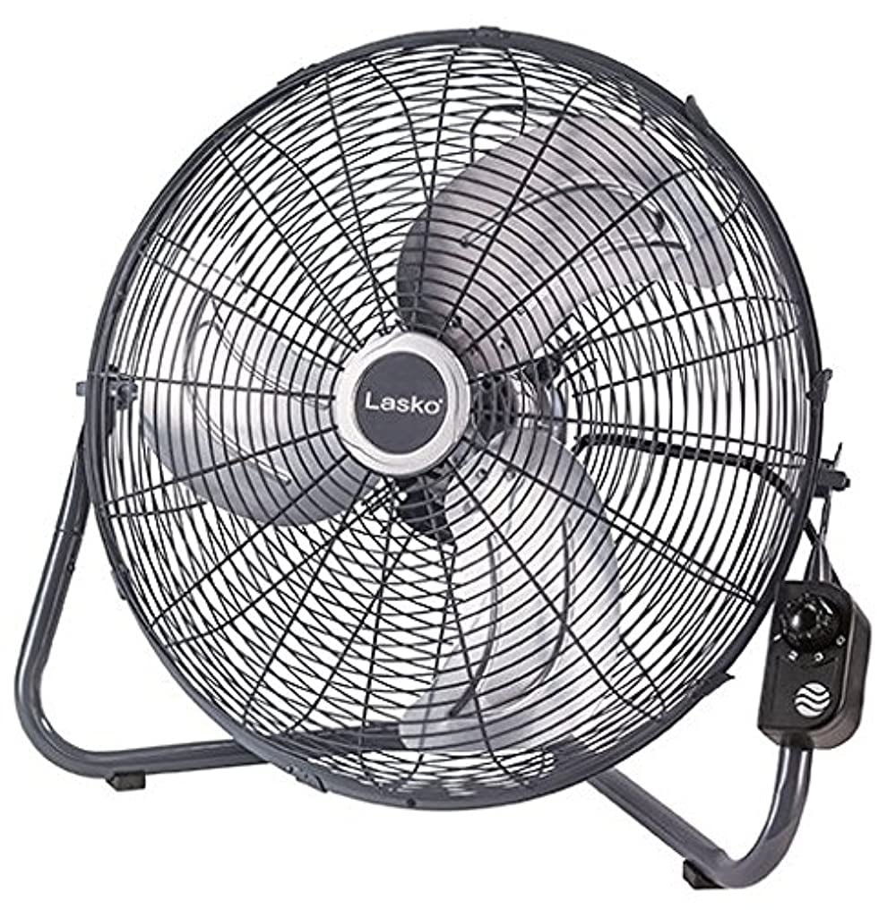 20 High Velocity Floor Fan with Remote, Black I75165