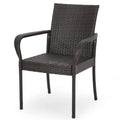 Multi-Brown Wicker Outdoor Dining Chair 2-Pack E79776