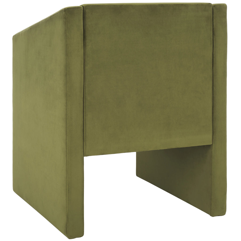 Olive Green Velvet Accent Chairs X878