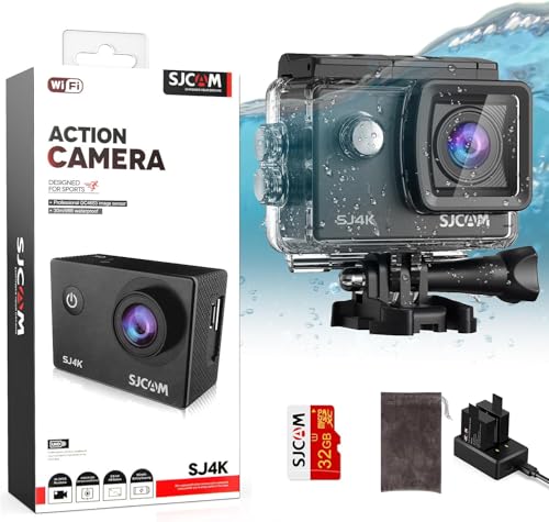 4K Action Camera with Dual Batteries and 32G SD Card O79396