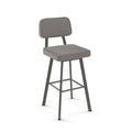 Mat Dark Grey Metal Swivel Barstool R522688
