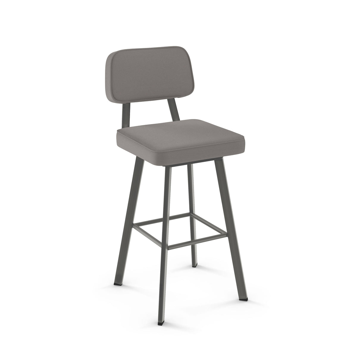 Mat Dark Grey Metal Swivel Barstool R522688
