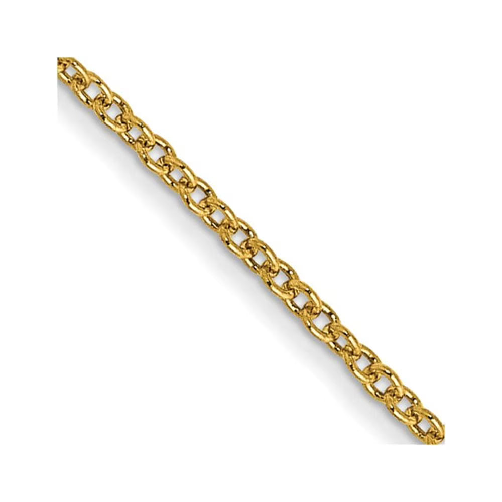14K Yellow Gold 1mm Cable Chain C126