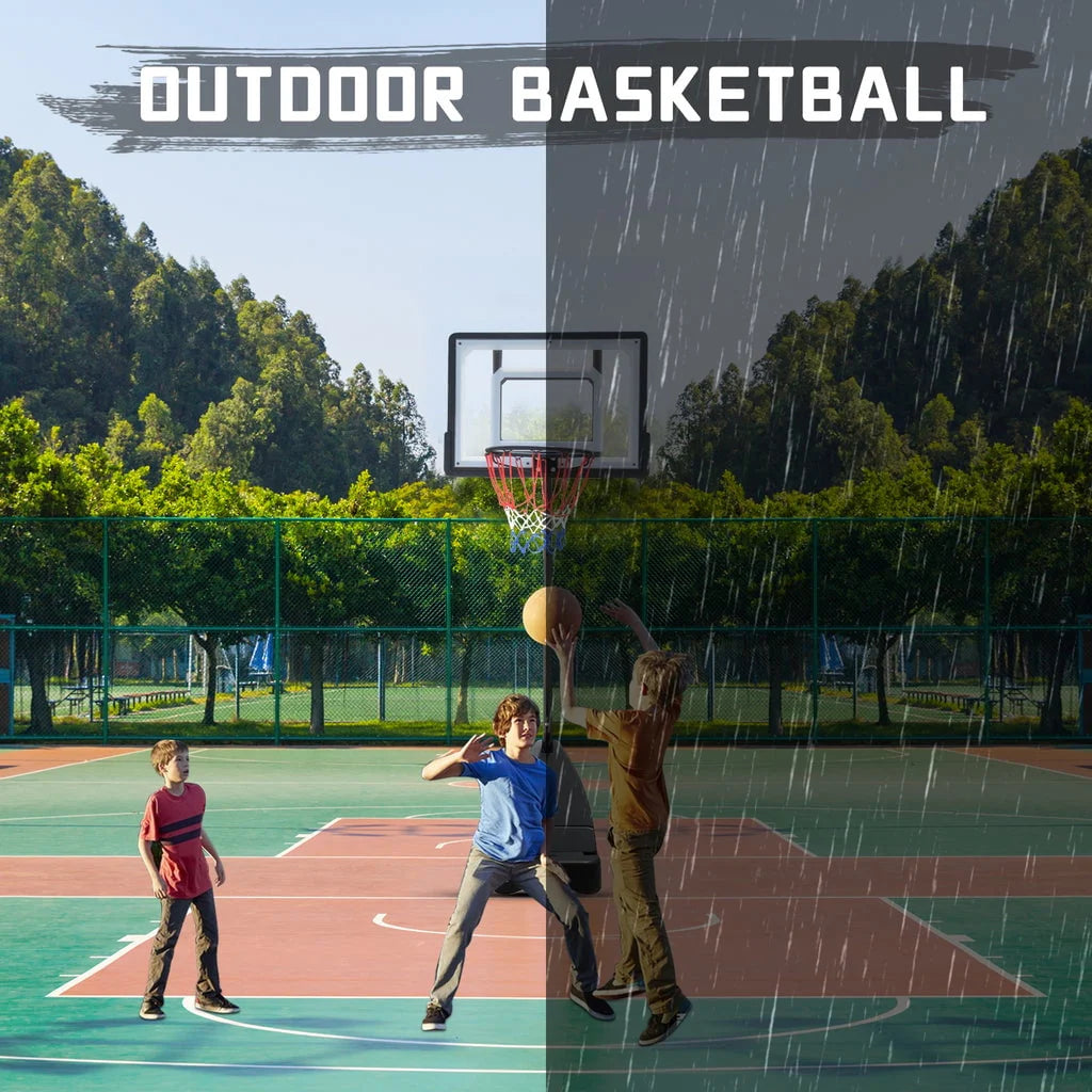 Portable Acrylic Adjustable Height 5-7' Basketball Hoop V832787